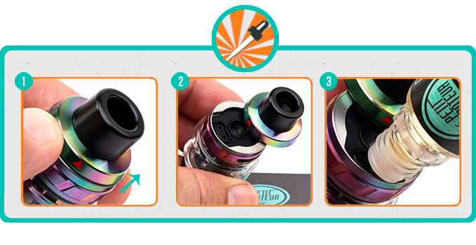 Remplissage du Clearomiseur iTank T Dual Mesh Vaporesso